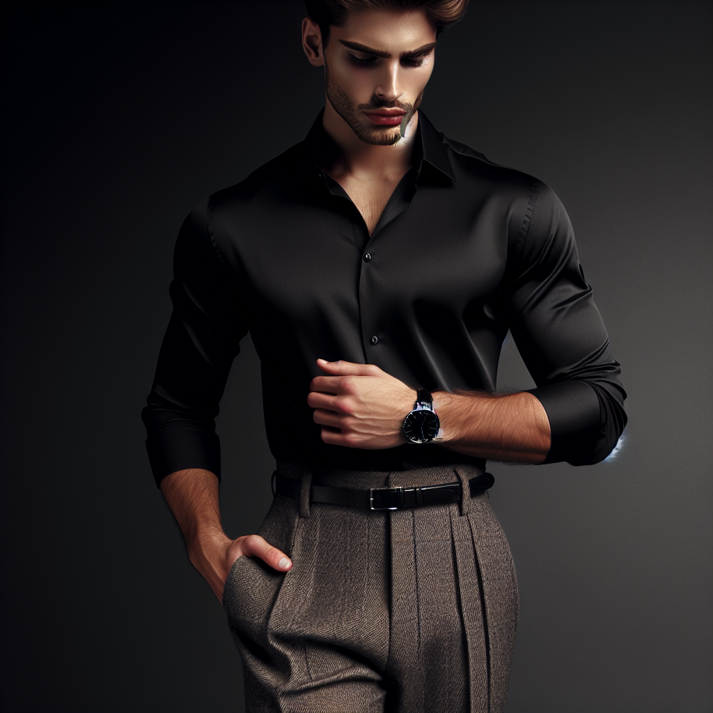 Jakie spodnie do czarnej koszuli